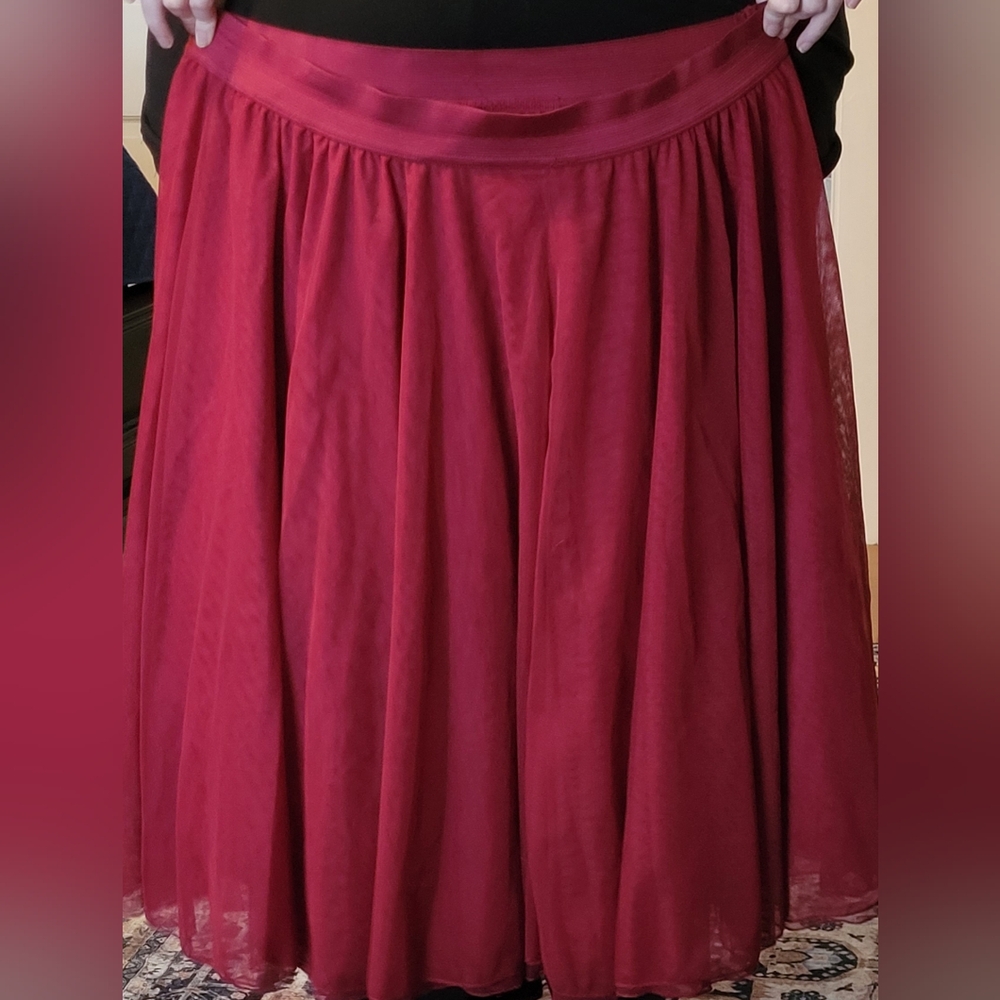 Torrid Rich Burgundy Midi Skater Skirt